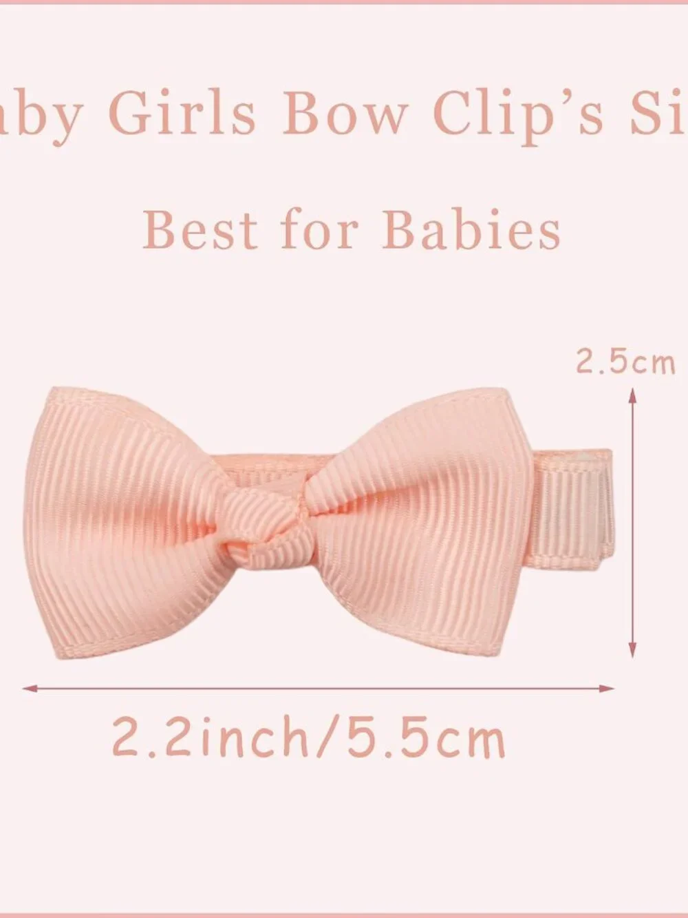 Baby Girls Fully Lined Hair Bows Hair Pins, 2' Hair Bows, 50 Pieces/25 Pairs - I